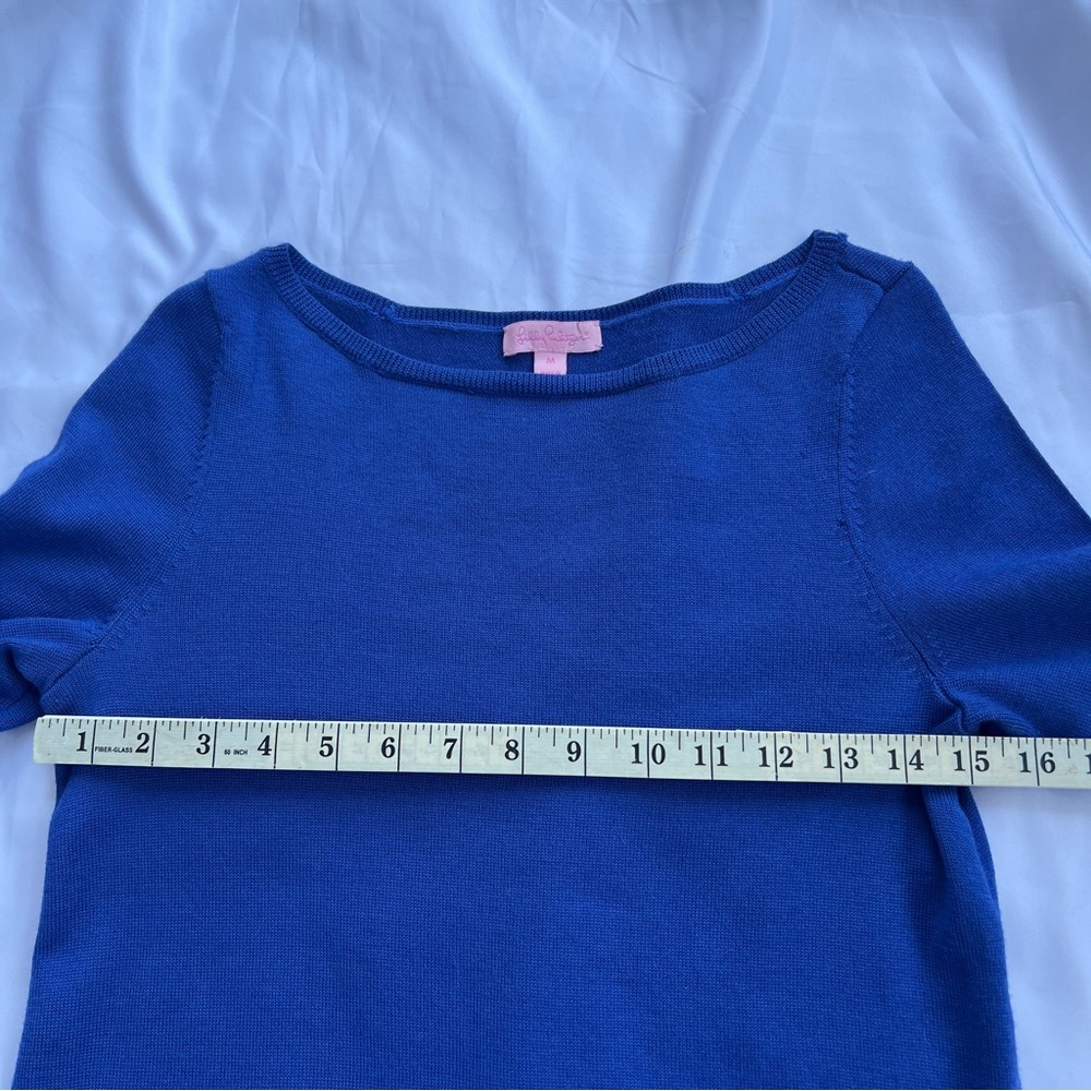 Lilly Pulitzer wool Helena sweater dress royal blue medium - Picture 13 of 16